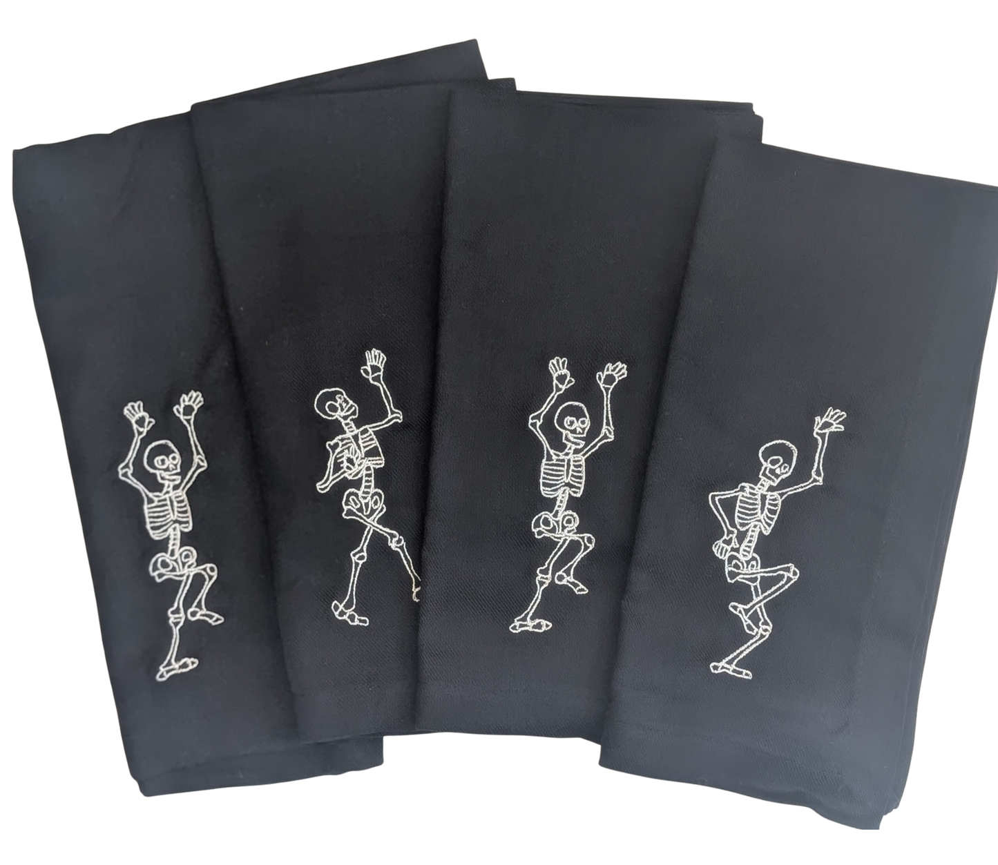 Dancing Skeletons Dinner Napkins - Set of 4