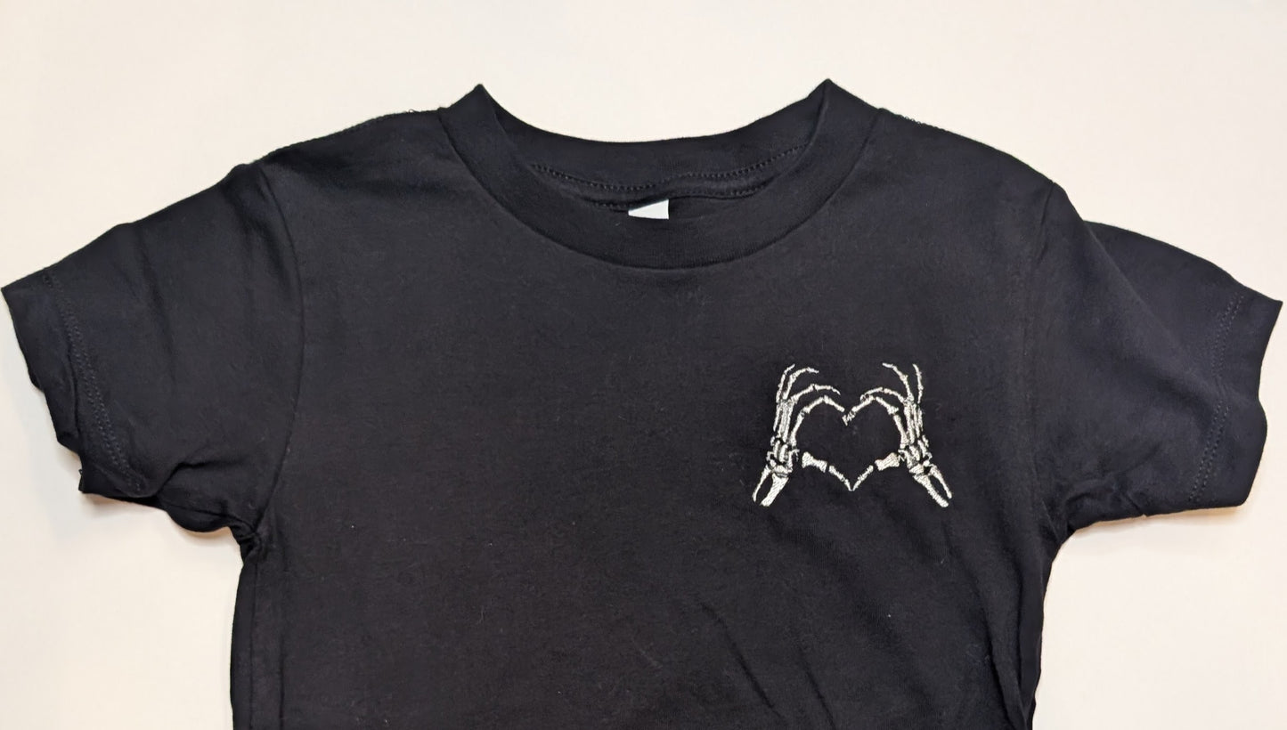 Skeleton Hands Heart Kids T-Shirt