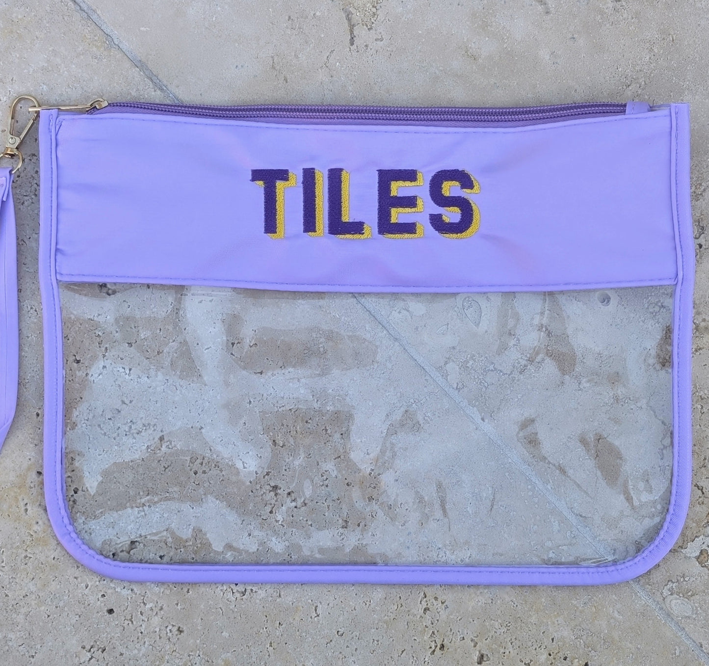 TILES Block Lettered Project Bag - Purple