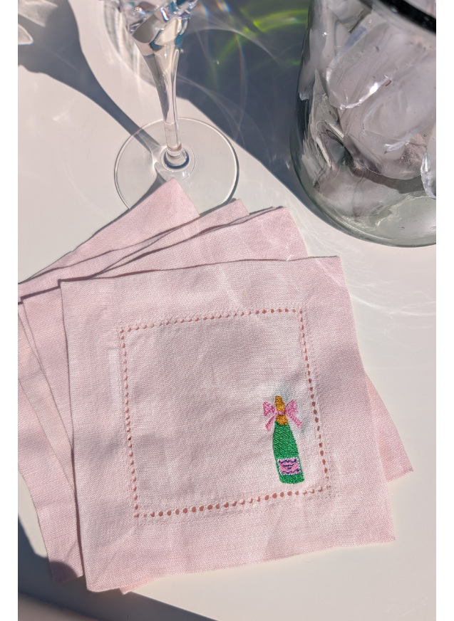 Linen Cocktail Napkins With Hemstich: Uniquely Yours