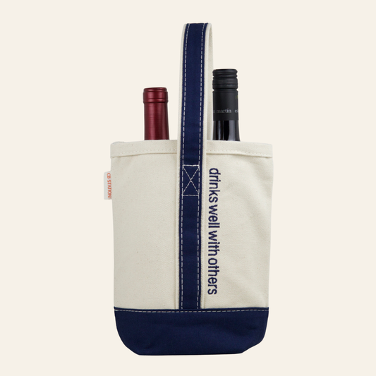 Drinks Well With Others Two Bottle Wine Tote
