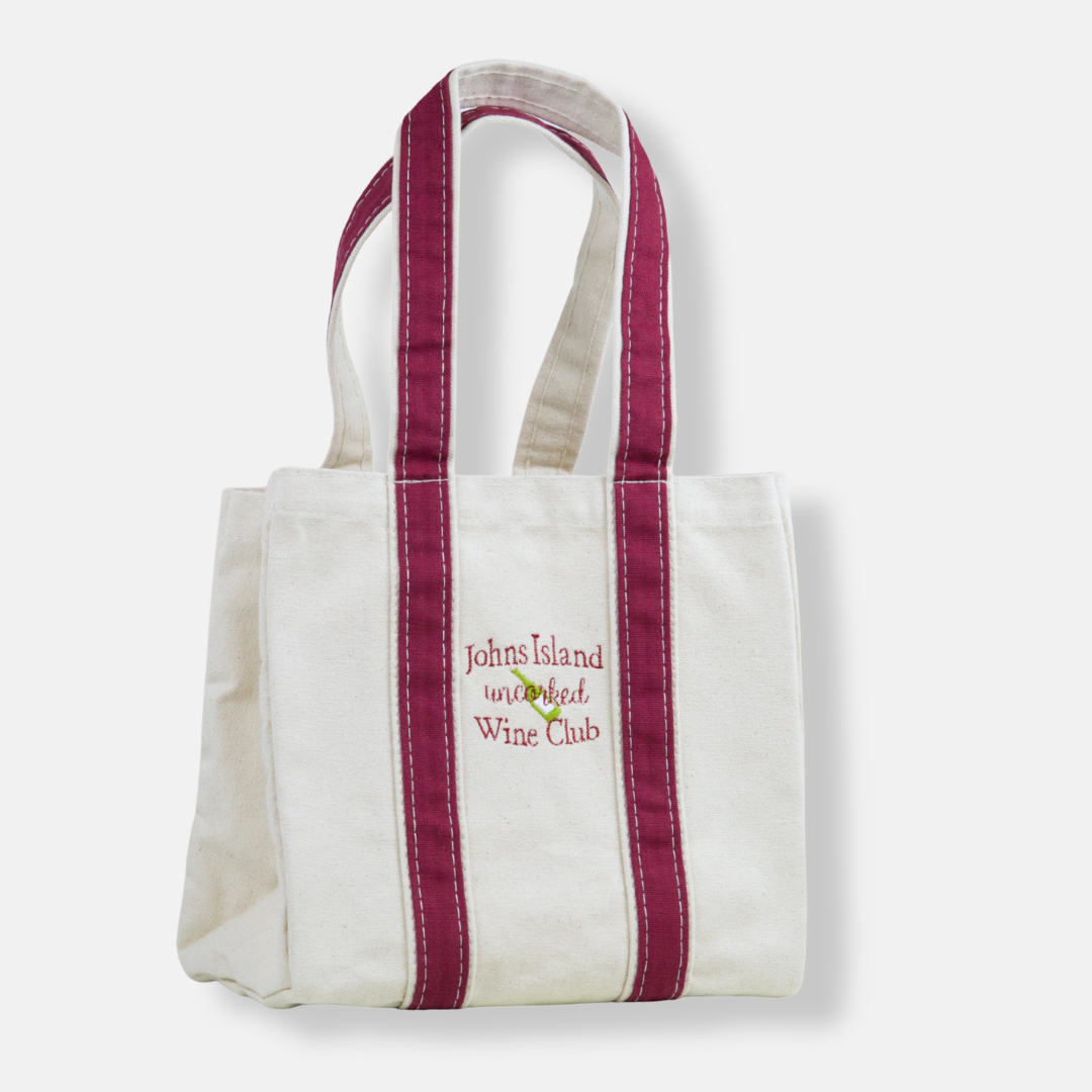 JI Wine Club 4 Bottle Wine Tote - Maroon