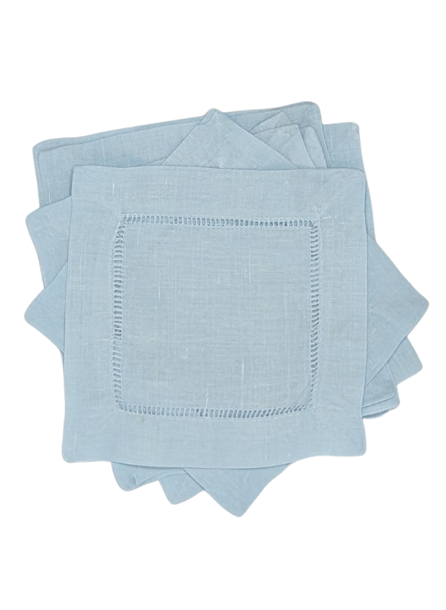 Linen Cocktail Napkins With Hemstich: Uniquely Yours