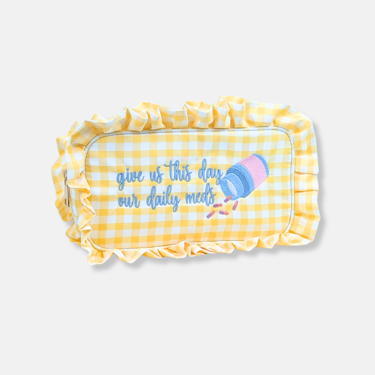 Daily Meds Ruffle Pouch
