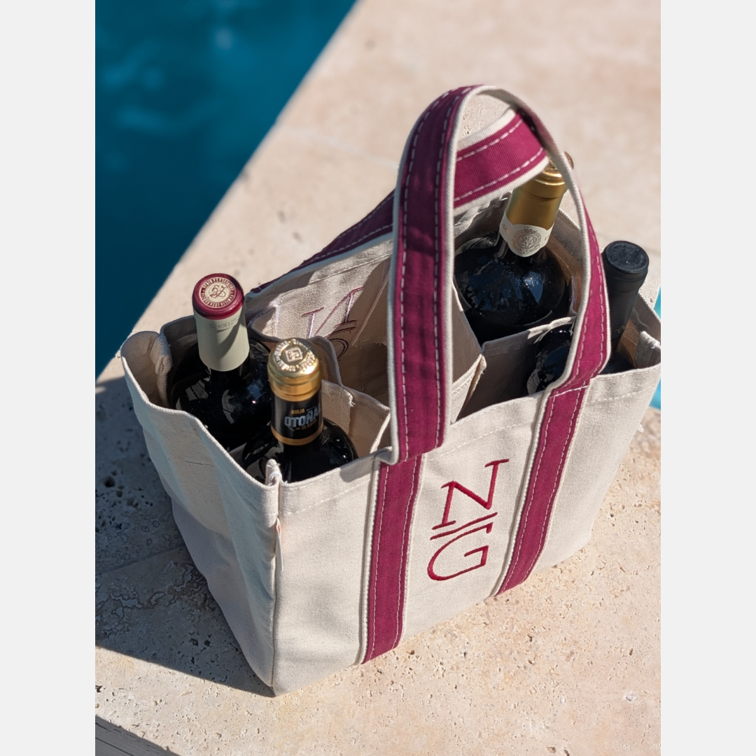Four Bottle Wine Tote: Uniquely Yours