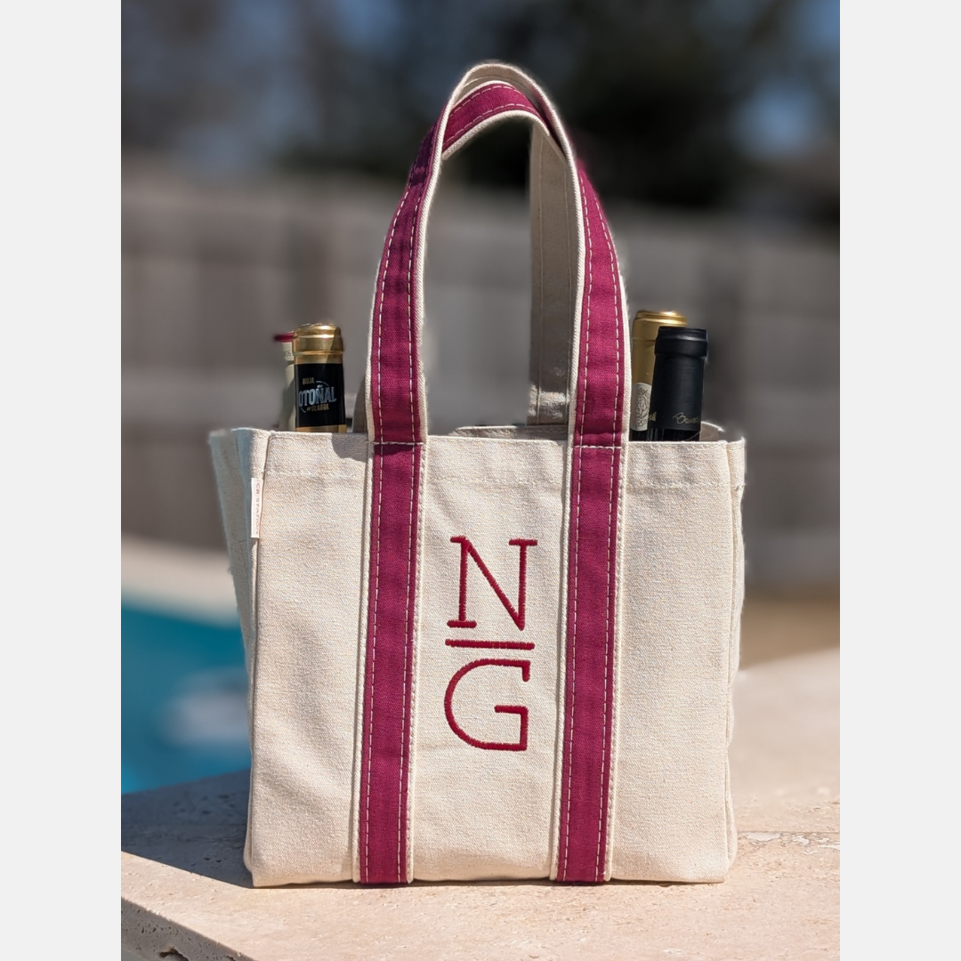 Four Bottle Wine Tote: Uniquely Yours