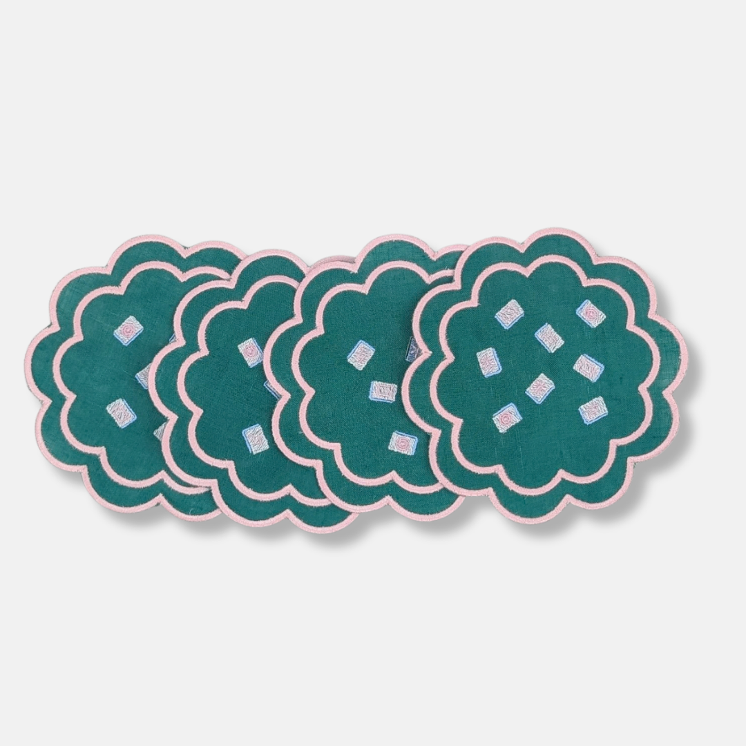 Mahjong Tiles Cocktail Napkins - Set of 4