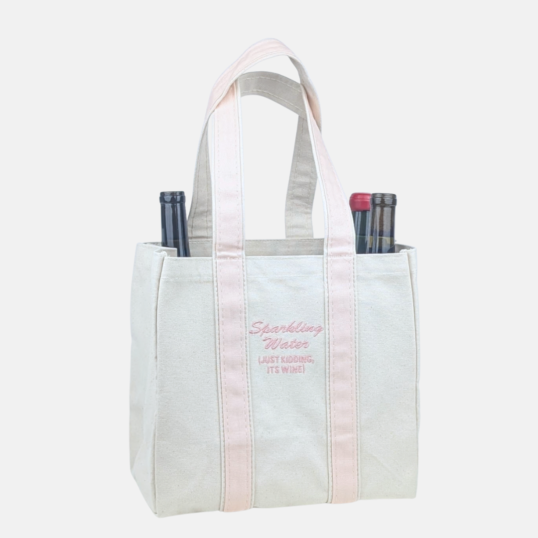 Sparkling Water 4 Bottle Wine Tote