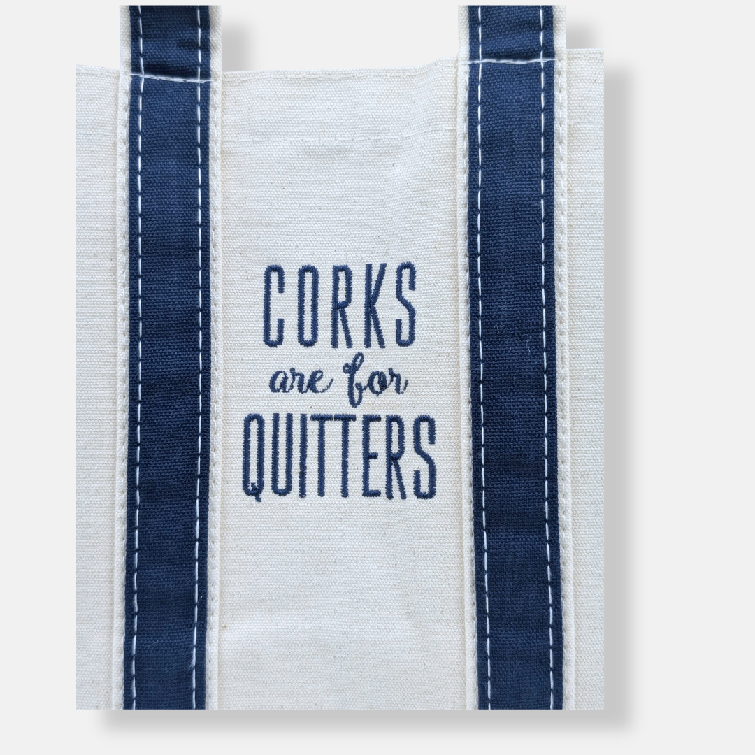 Corks Are For Quitters 4 Bottle Wine Tote