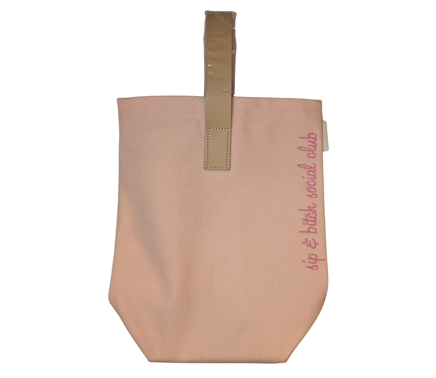 Sip & Bitch 2 Bottle Wine Tote - Pink