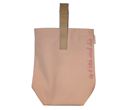 Sip & Bitch 2 Bottle Wine Tote - Pink