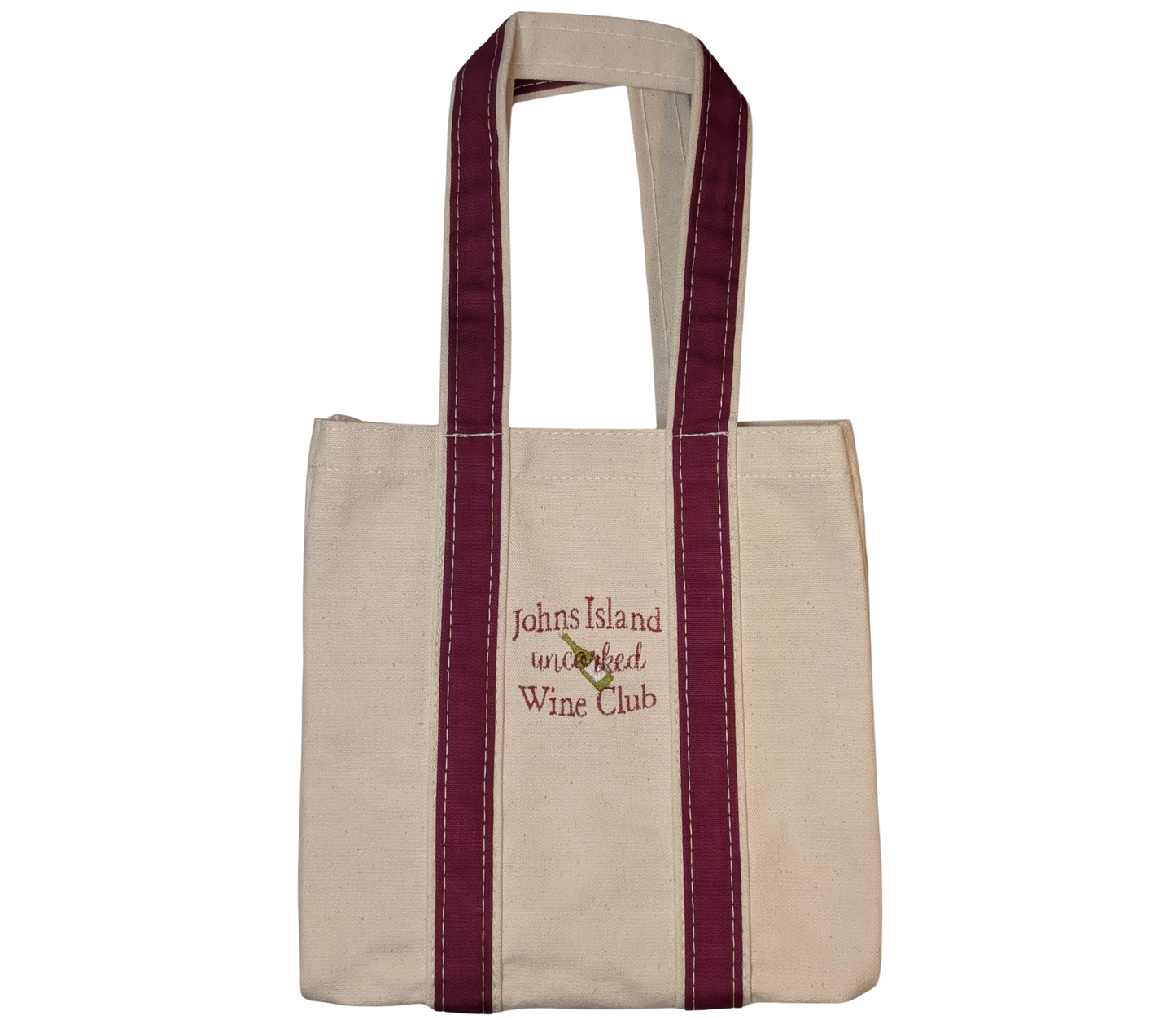 JI Wine Club 4 Bottle Wine Tote - Maroon