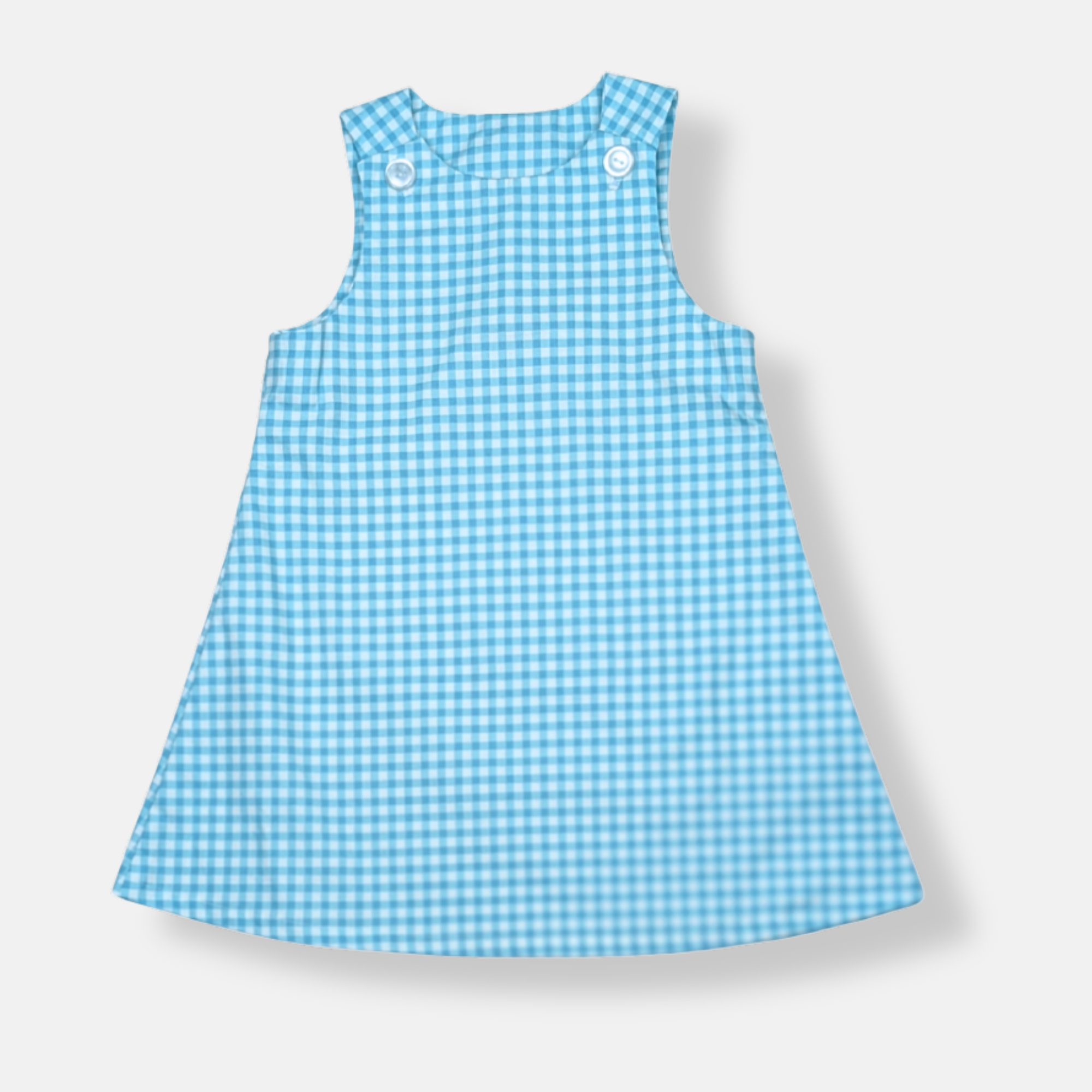 Seaside Teal Gingham Dress