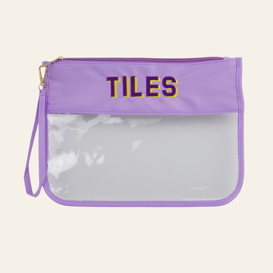 TILES Block Lettered Project Pouch