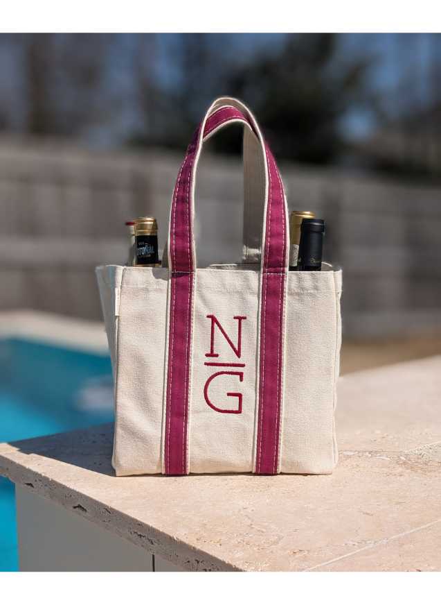 Four Bottle Wine Tote: Uniquely Yours