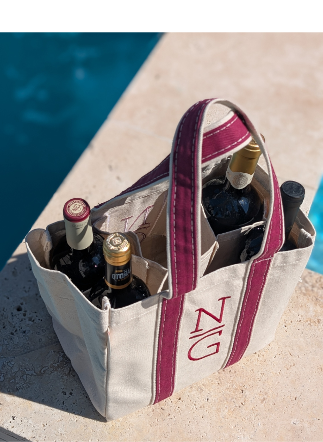 Four Bottle Wine Tote: Uniquely Yours