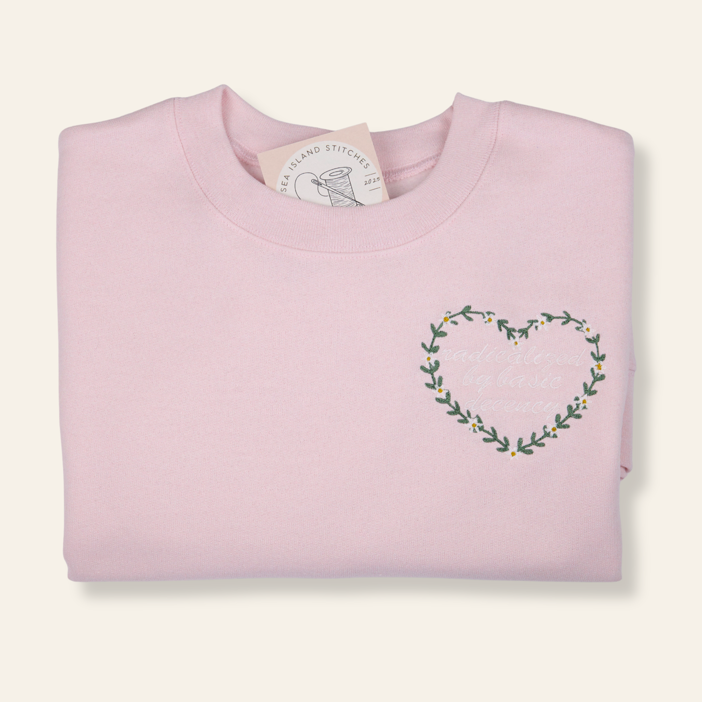 radicalized by basic decency Adult Sweatshirt