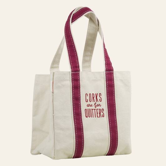 Corks Are For Quitters 4 Bottle Wine Tote